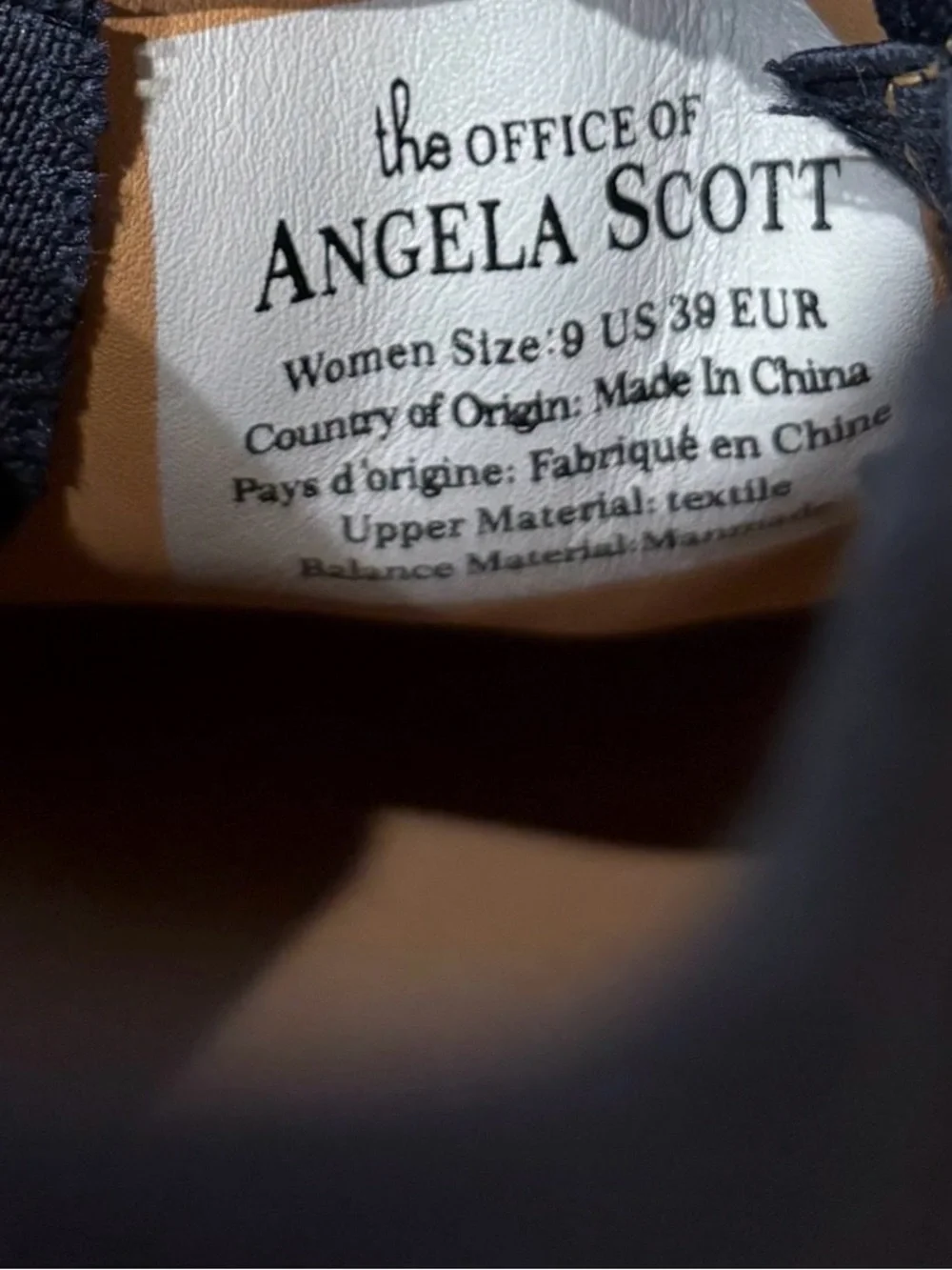 The Office Of Angela Scott Navy Stripe Women’s Canvas Slip-On Sneaker Shoes Sz 9